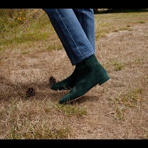 DÔEN Green suede Bowry boots 39.5 (9)